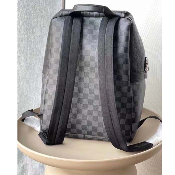 Louis Vuitton LV Unisex Discovery Backpack PM Black Graphite Damier Infini Cowhide Leather