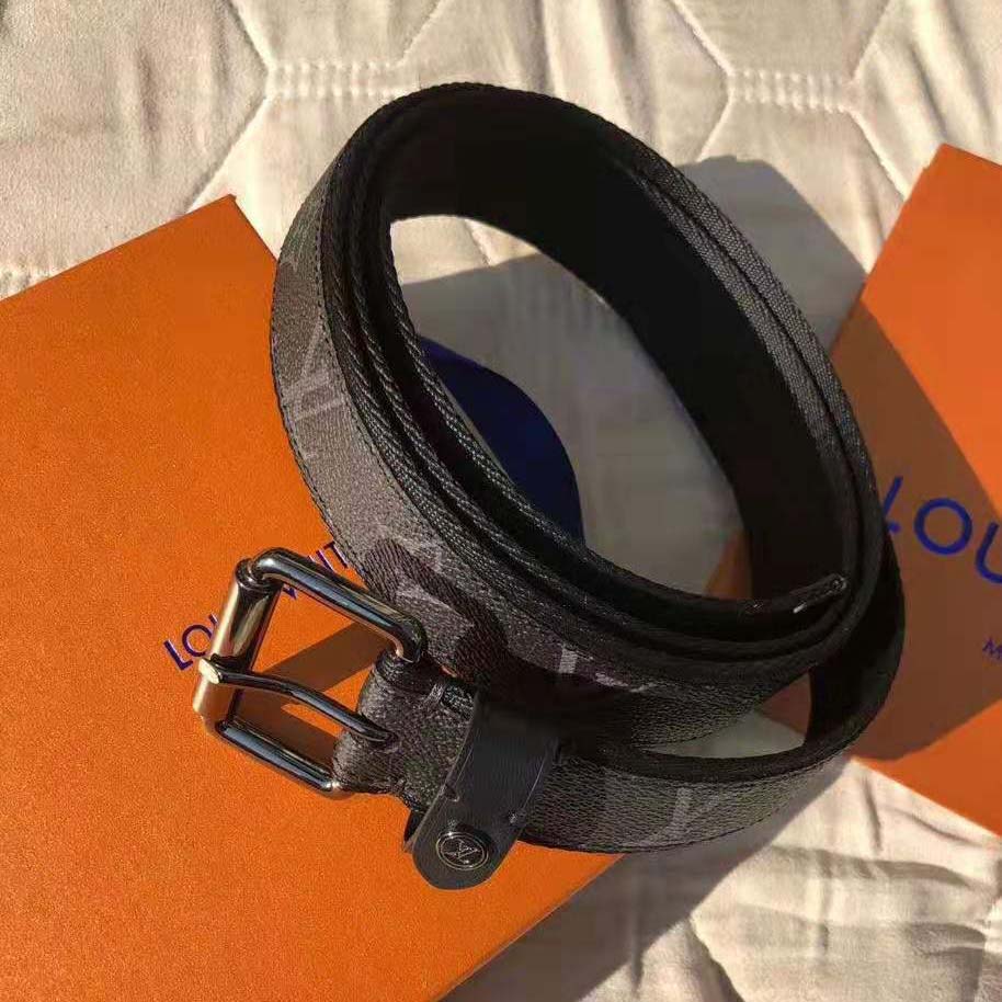 Louis Vuitton LV Unisex Signature Extra Long 35mm Belt-Grey
