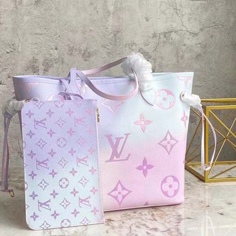 Louis Vuitton Women Neverfull MM Tote Sunrise Pastel Monogram Coated Canvas