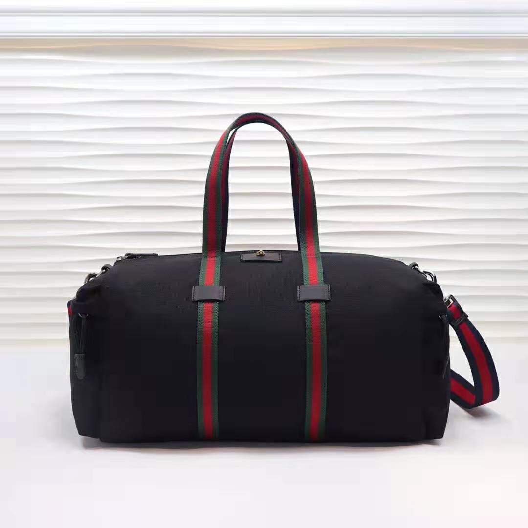Gucci GG Men Technical Canvas Duffle in Black Technical Canvas