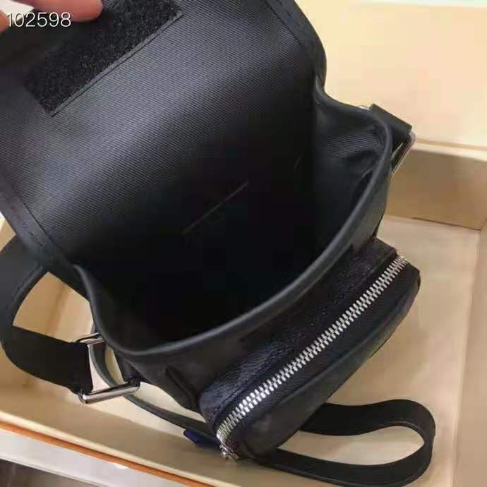 Louis Vuitton LV Men Nano Amazon Messenger Monogram Pastel Noir Coated Canvas