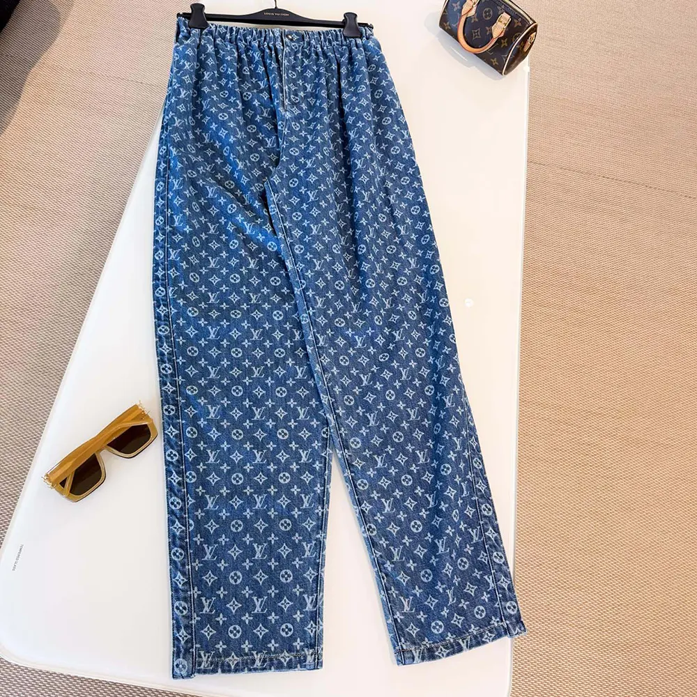 Louis Vuitton Women Monogram Denim Pants 1AI208