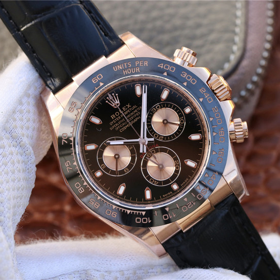 Rolex Daytona Rose Gold Leather Strap 40mm