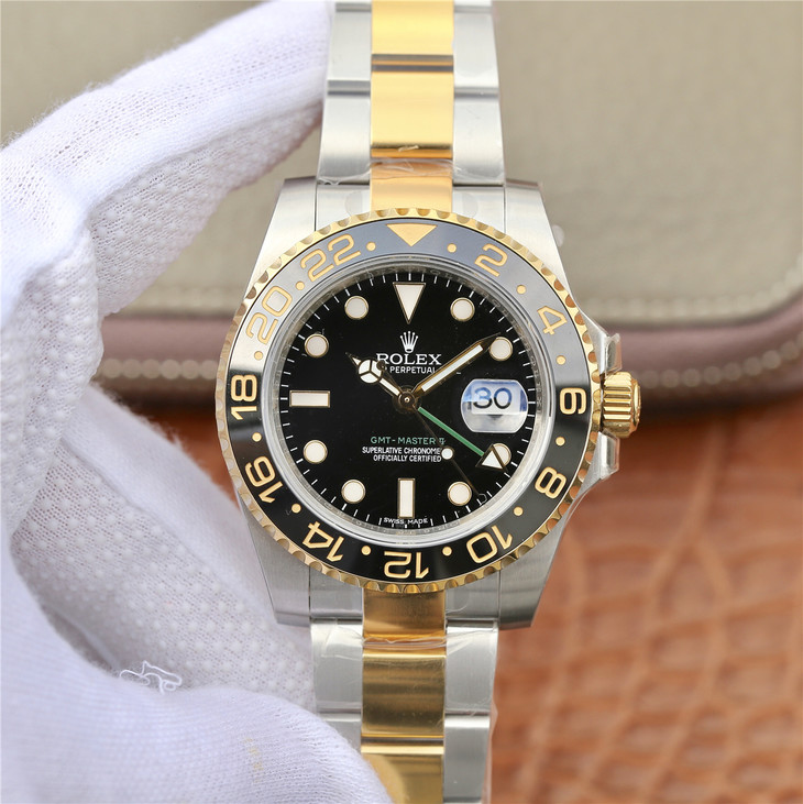 Rolex GMT-Master II Two Tone Black Dial 40mm