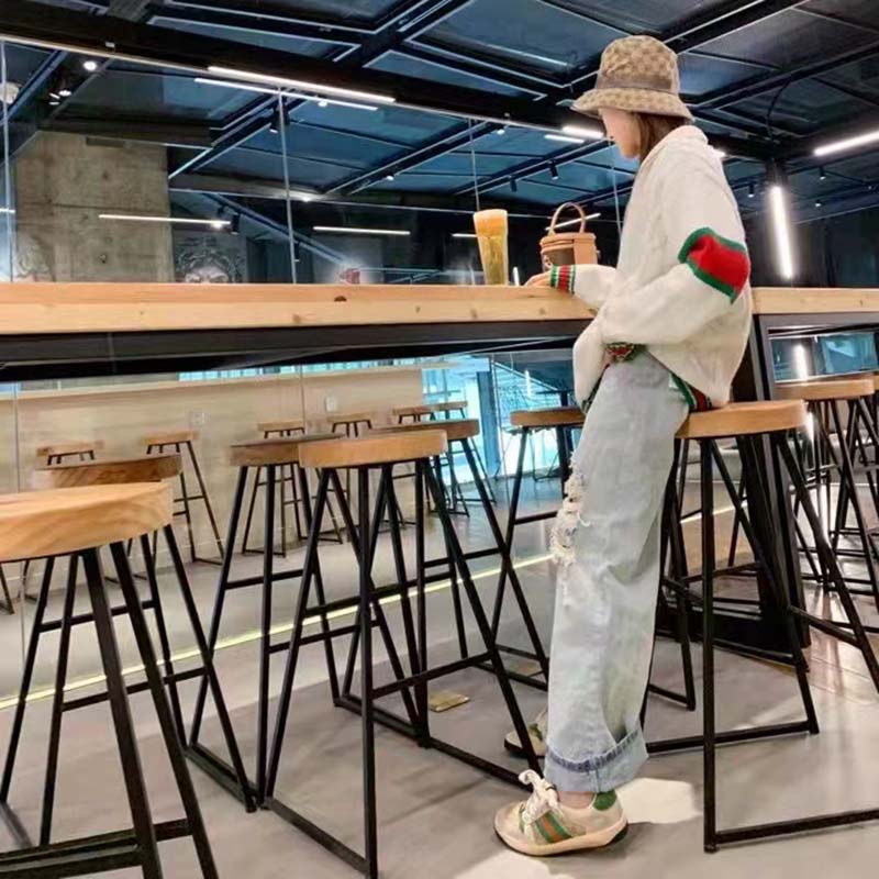 Gucci Women GG Cable Knit Bomber Jacket Off-White Cable Knit Wool