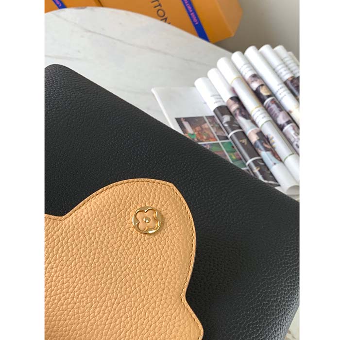 Louis Vuitton LV Women Capucines MM Handbag Black Beige Red Taurillon Leather