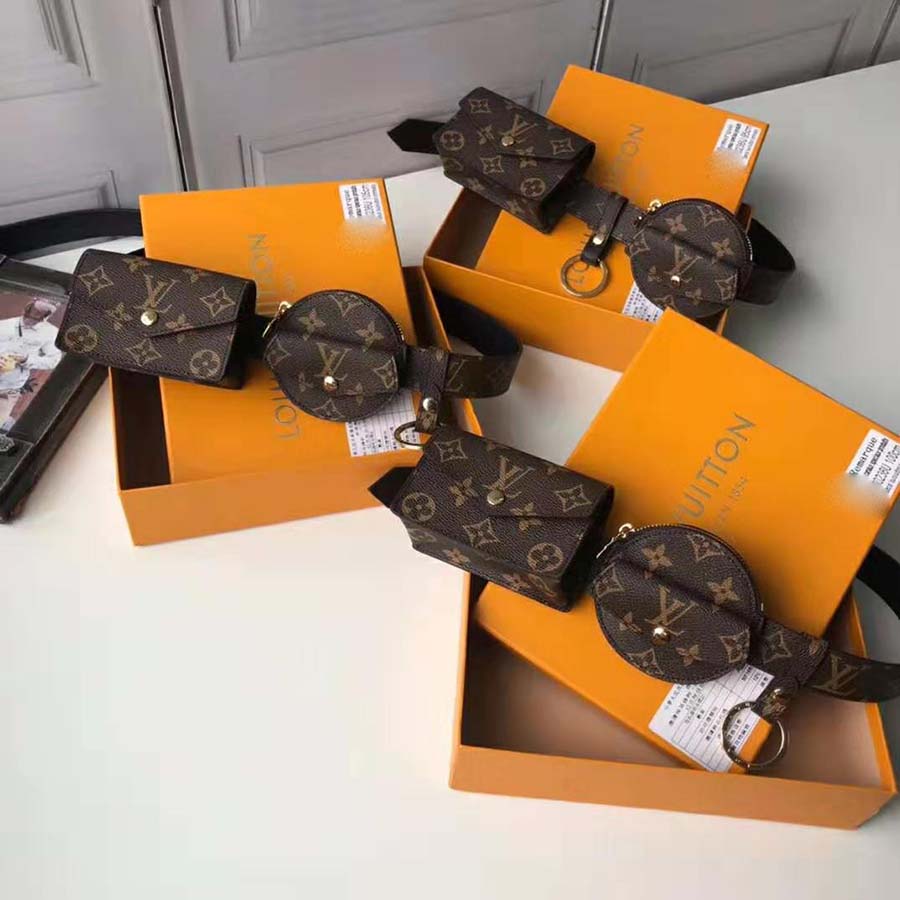 Louis Vuitton LV Unisex Daily Multi Pocket 30mm Belt-Brown