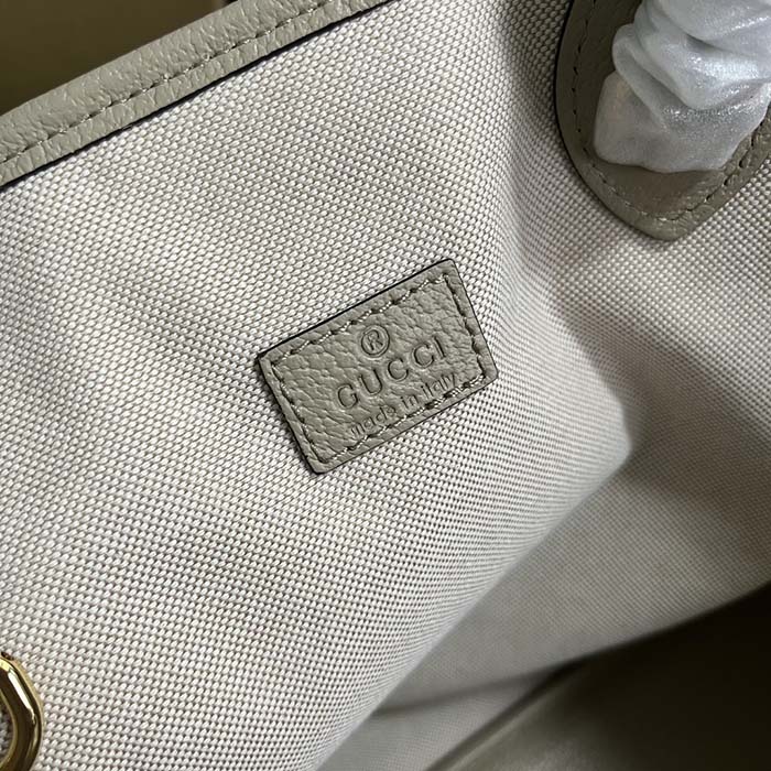 Gucci Unisex Ophidia Medium Tote Bag Beige White GG Supreme Canvas