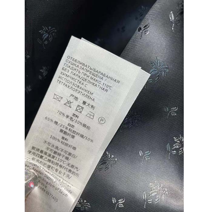 Gucci GG Women Tweed Mélange Jacket Black Self-Covered Buttons Interlocking G Lined V-Neck