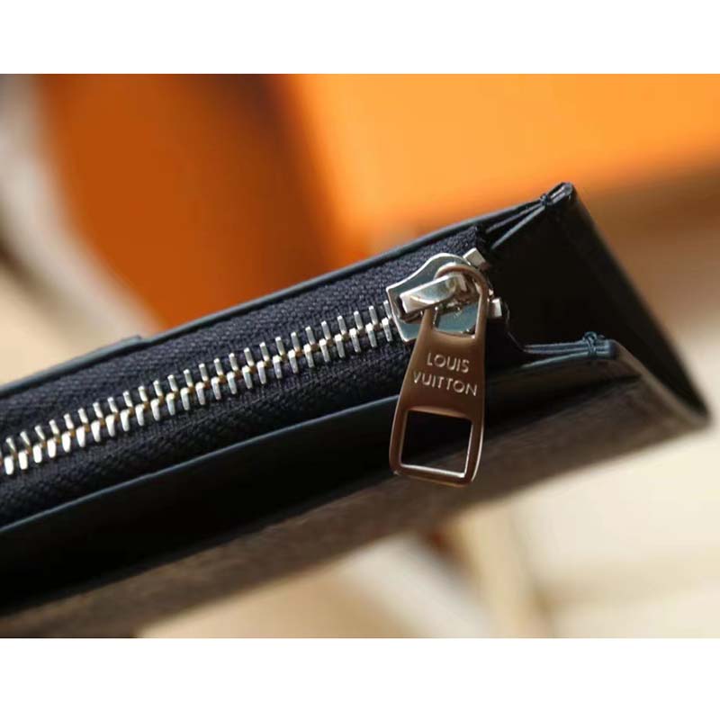 Louis Vuitton LV Unisex Coin Card Holder Blue Taurillon Cowhide Leather