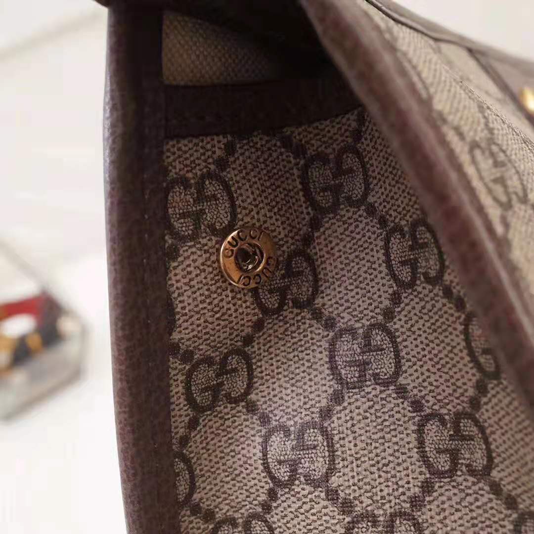 Gucci GG Unisex Ophidia GG Toiletry Case in Beige/Ebony GG Supreme Canvas