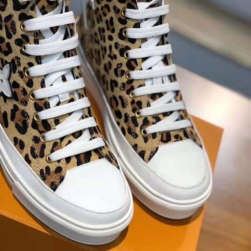 Louis Vuitton LV Women Stellar Sneaker Boot in Pony-Styled Calf Leather-Brown