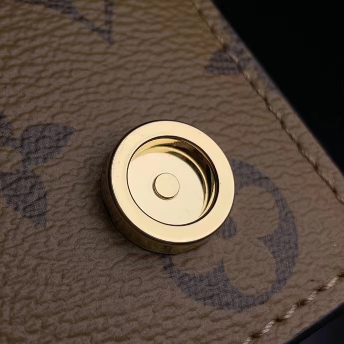 Louis Vuitton LV Women Book Chain Wallet Brown Monogram Reverse Coated Canvas Cowhide