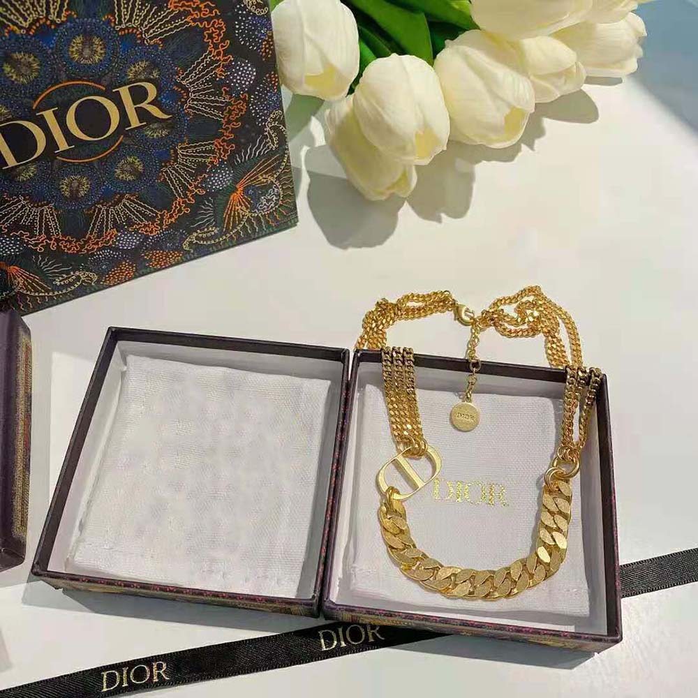 Dior Women 30 Montaigne Necklace Gold-Finish Metal