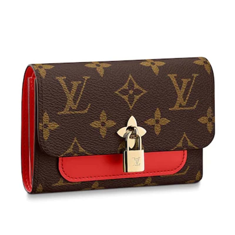 Louis Vuitton LV Women Flower Compact Wallet Monogram Coated Canvas