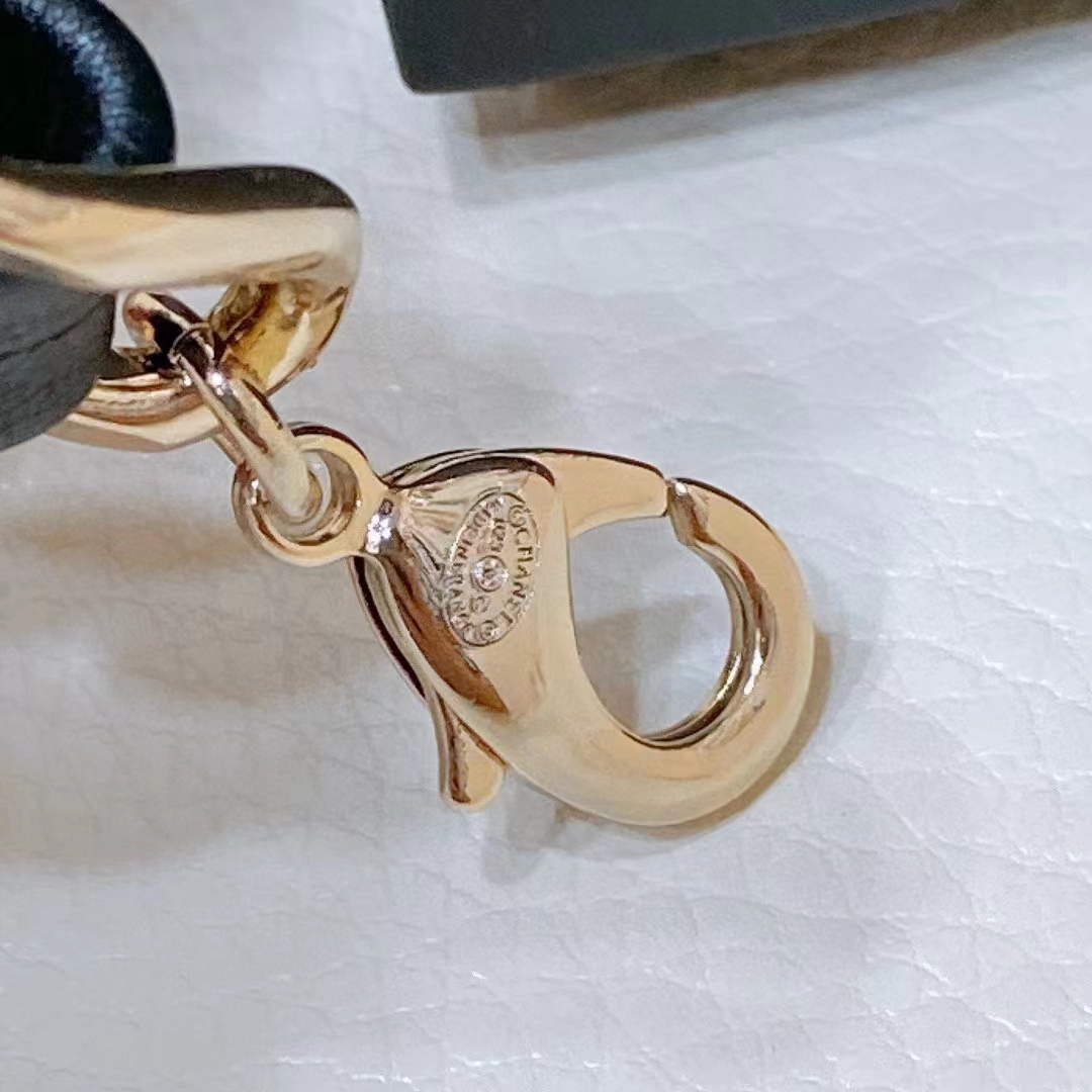 Chanel Women CC Chain Belt Lambskin Gold-Tone Metal Strass Black