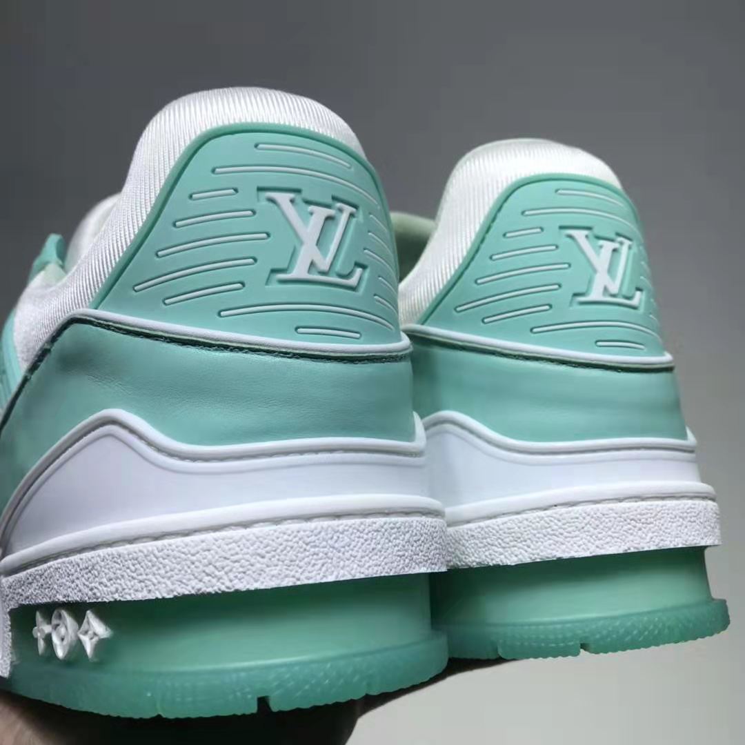 Louis Vuitton LV Men LV Trainer Sneaker Monogram-Embossed Calf Leather-Green