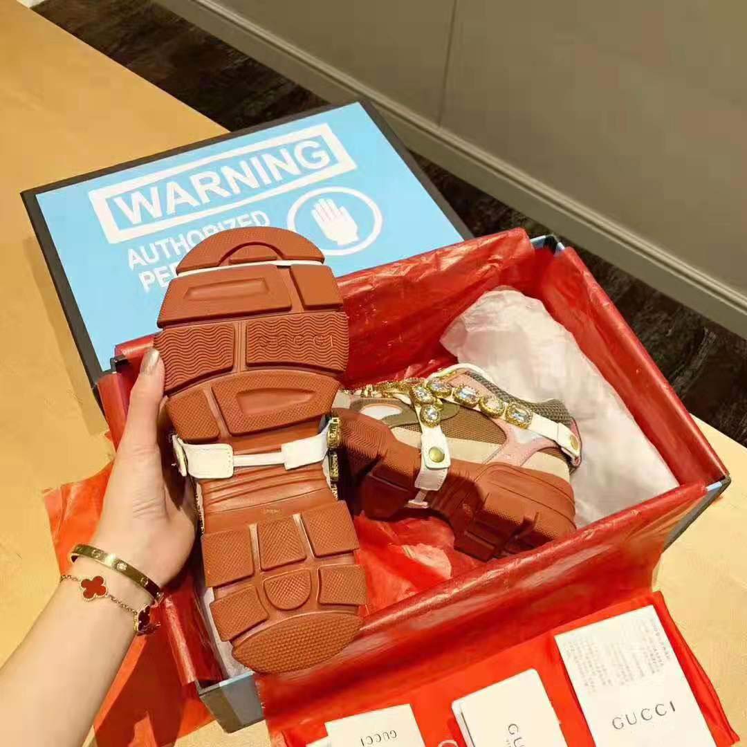 Gucci Women Flashtrek Sneaker 5.6cm Height-Pink