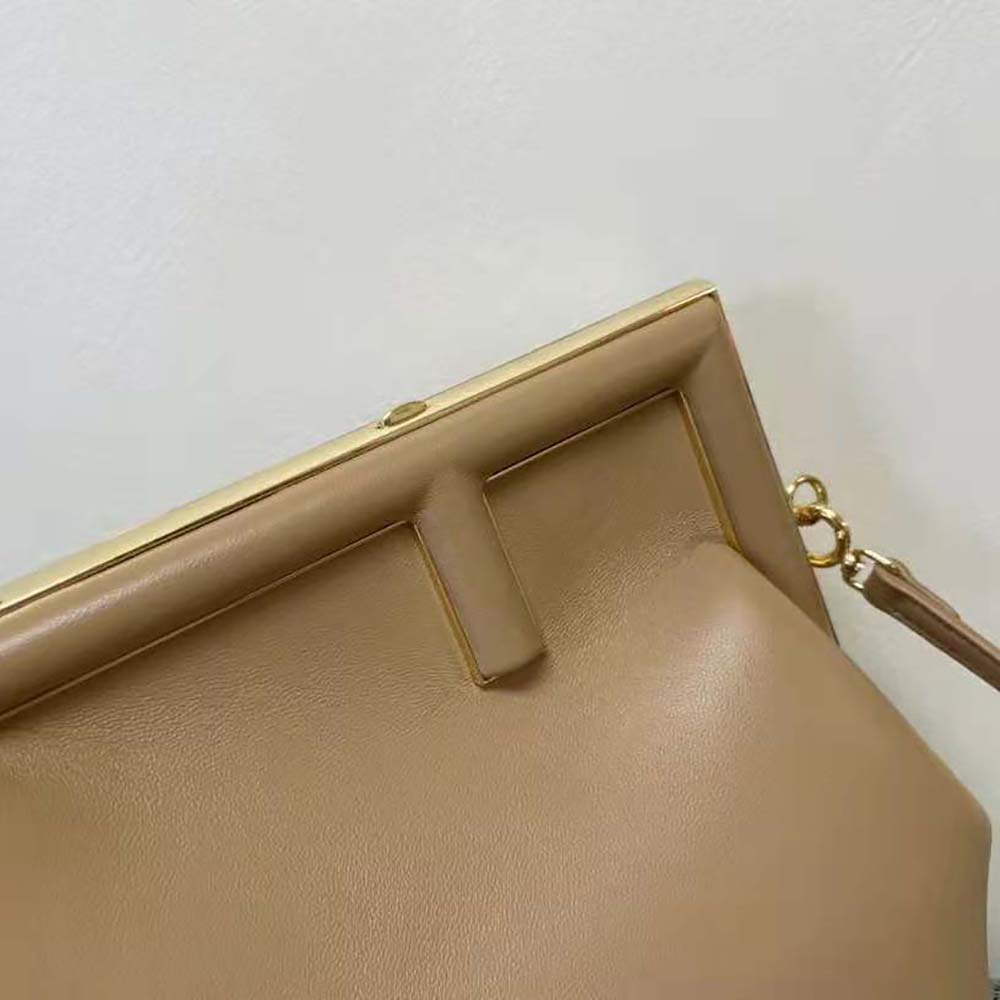 Fendi Women First Small Beige Leather Bag