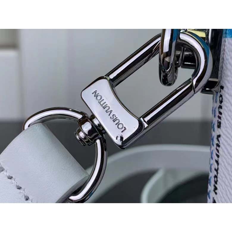 Louis Vuitton LV Unisex Paint Can Lagoon Coated Canvas Cowhide Leather