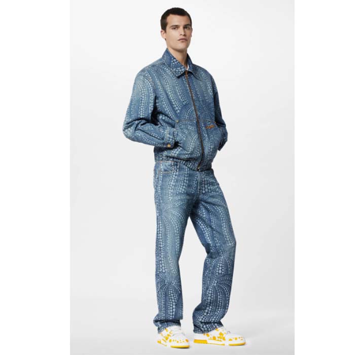 Louis Vuitton Unisex LV Trainer Sneaker Yellow Calf Leather Rubber Outsole Monogram Flowers