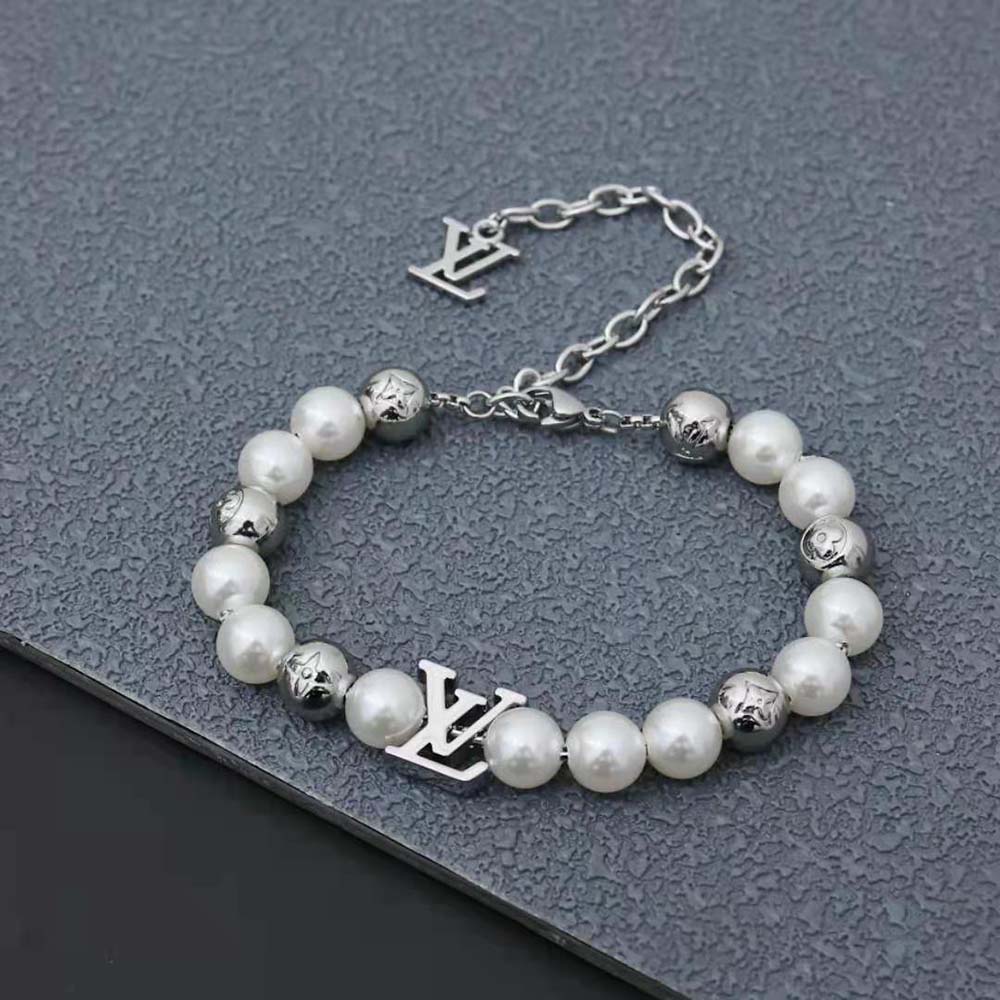 Louis Vuitton Unisex Monogram Pearls Bracelet