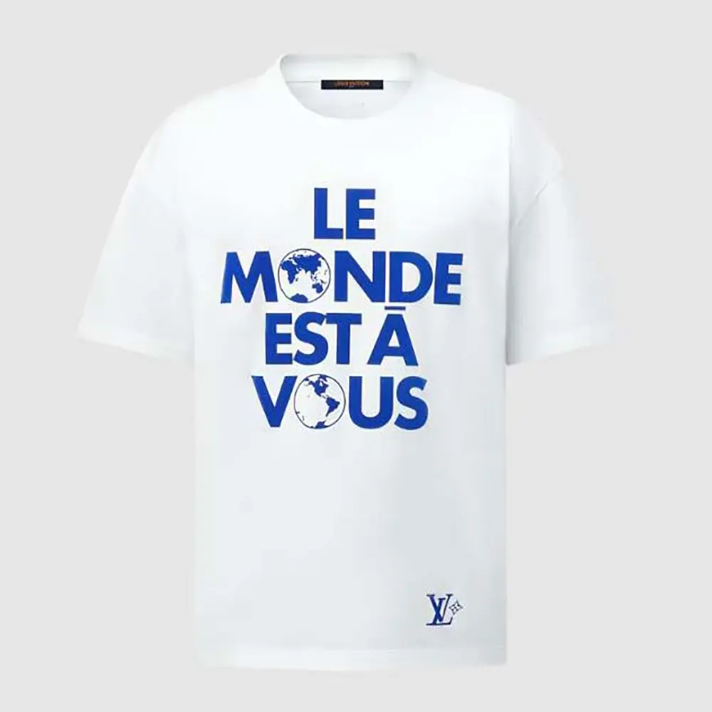 Louis Vuitton Women Graphic Cotton T-Shirt 1AHCW5