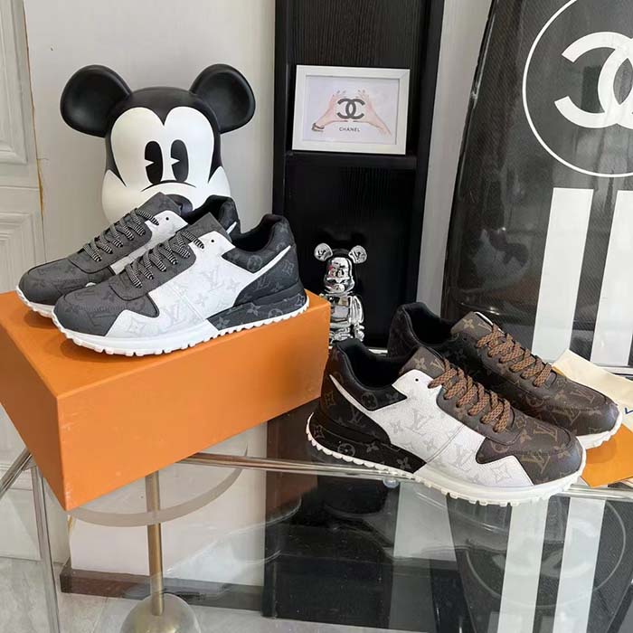 Louis Vuitton LV Unisex Run Away Sneaker Monogram Canvas Technical Lining Rubber