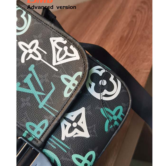 Louis Vuitton LV Women Archy Messenger MM Bag Graffiti Green Monogram Coated Canvas