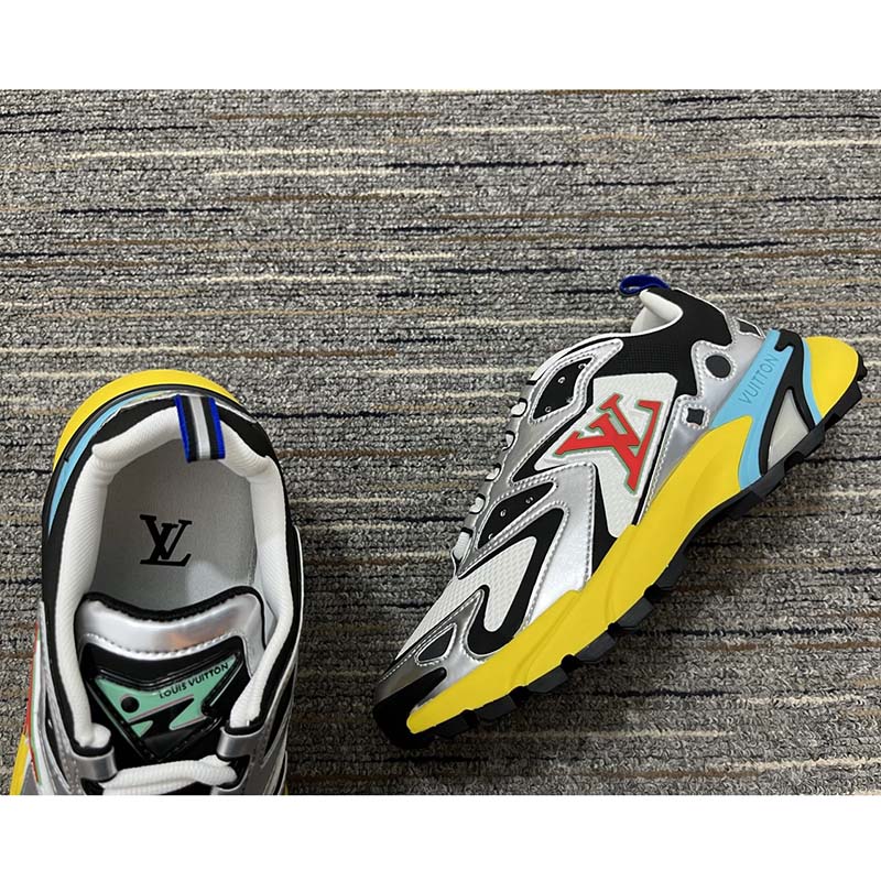 Louis Vuitton Unisex LV Runner Tatic Sneaker Silver Mix Materials Rubber Outsole