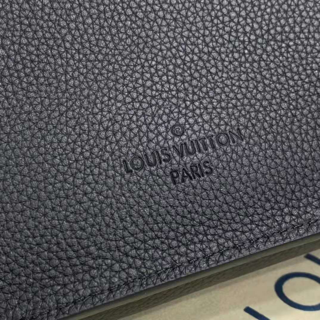 Louis Vuitton LV Unisex Aerogram Slingbag Black Grained Calf Leather