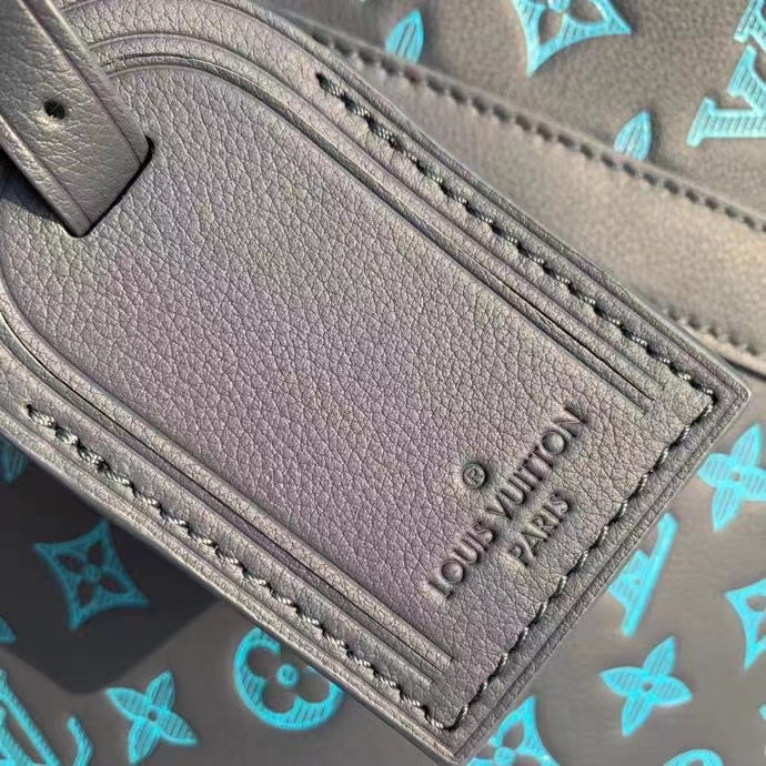 Louis Vuitton LV Unisex Keepall Bandoulière 50 Navy River Blue Calf Leather Cowhide