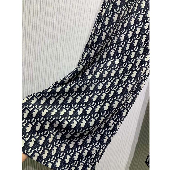 Dior CD Men Dior Chez Moi Pants Blue Oblique Silk Twill