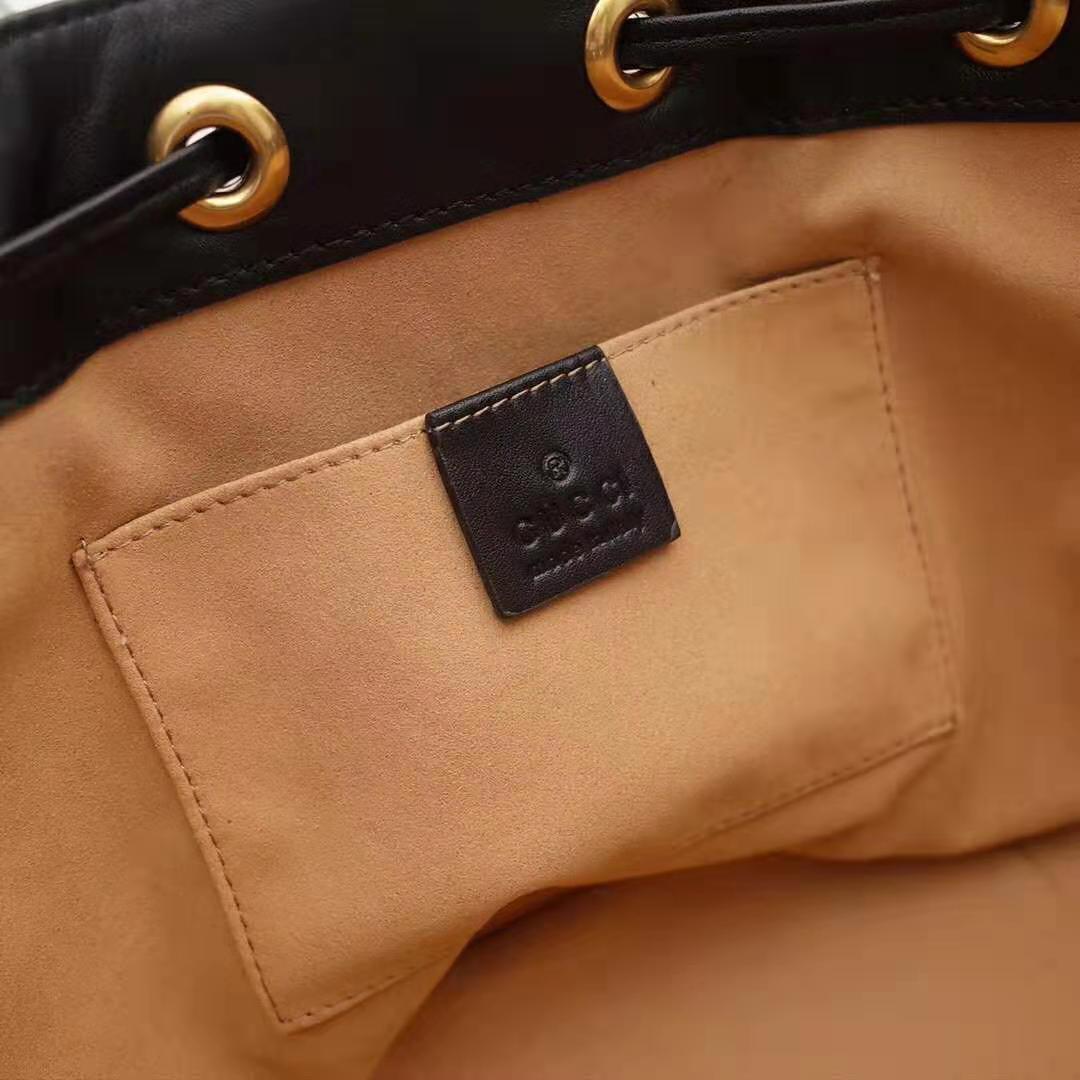 Gucci Women GG Marmont Mini Bucket Bag-Black