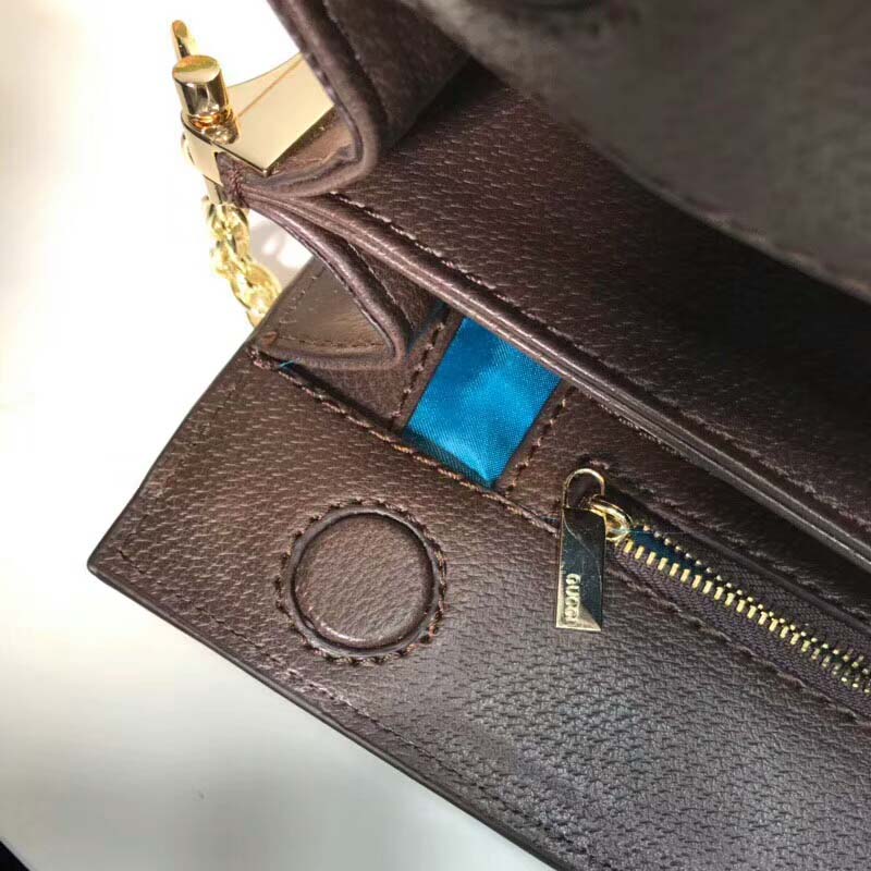 Gucci Ophidia GG Supreme Canvas Medium Shoulder Bag-Brown