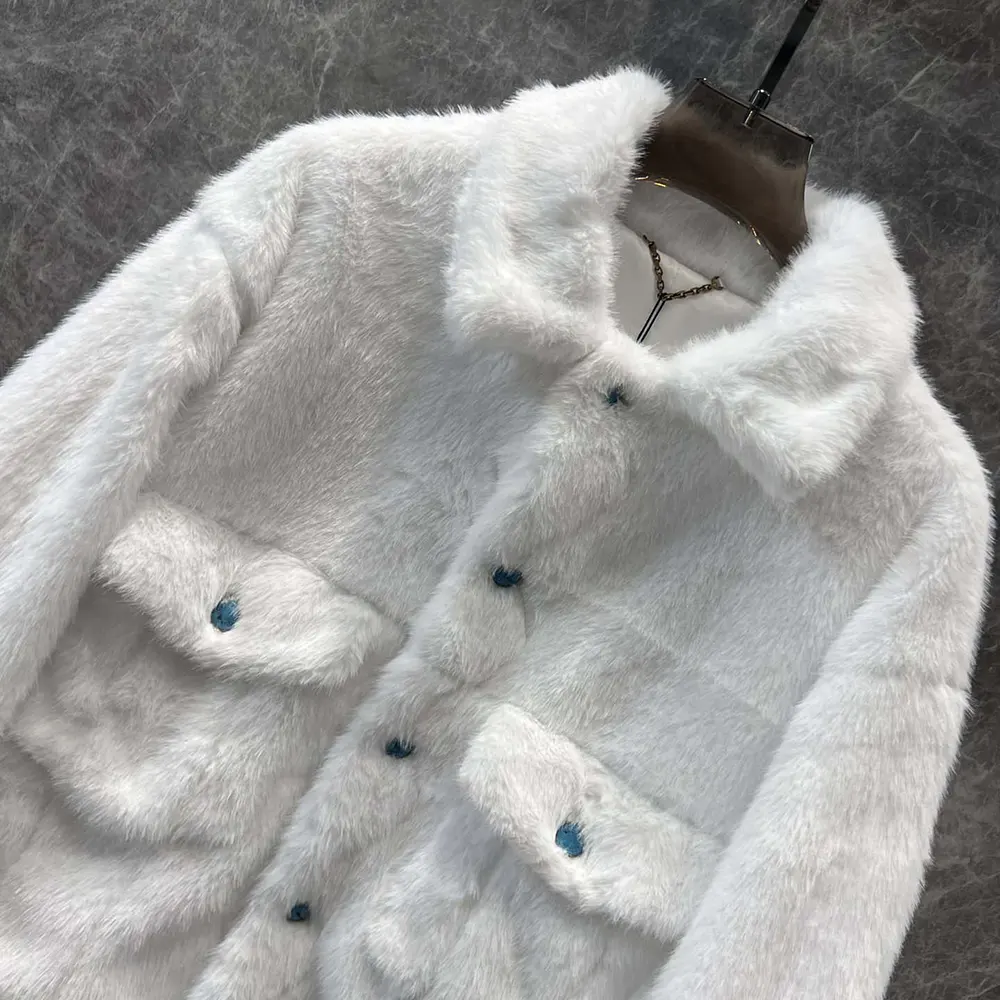 Louis Vuitton Women Mink Trucker Jacket 1AFXB5