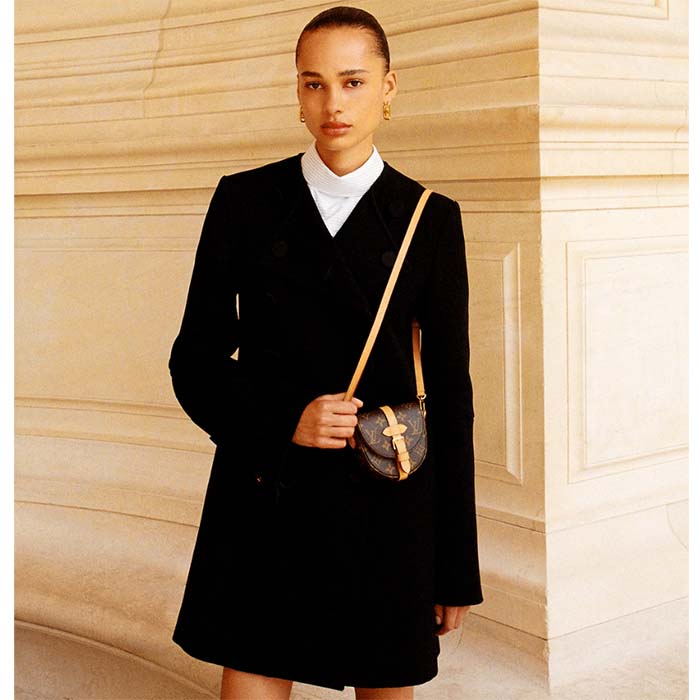 Louis Vuitton LV Women Micro Chantilly Monogram Coated Canvas Natural Cowhide Leather