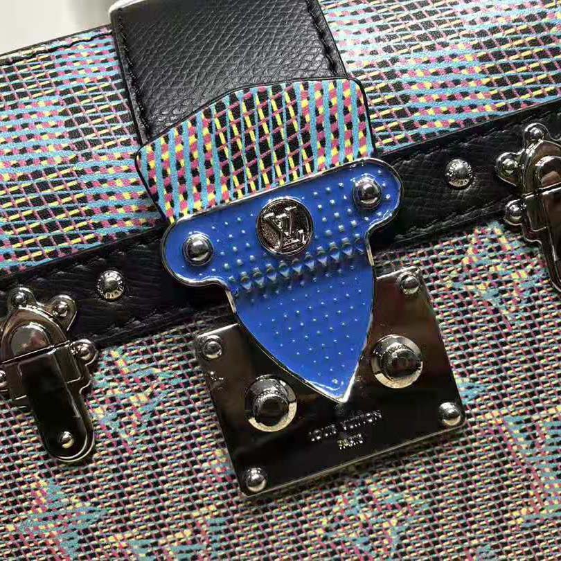 Louis Vuitton LV Women Trunk Clutch Bag with Monogram LV Pop Print-Blue
