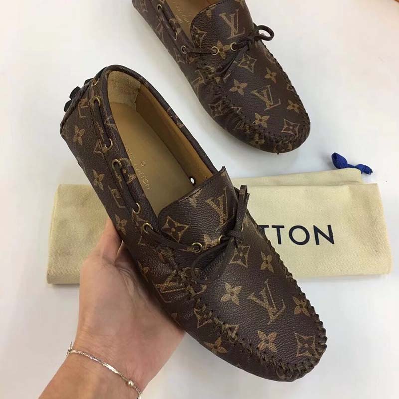 Louis Vuitton LV Men Arizona Moccasin Shoes Brown