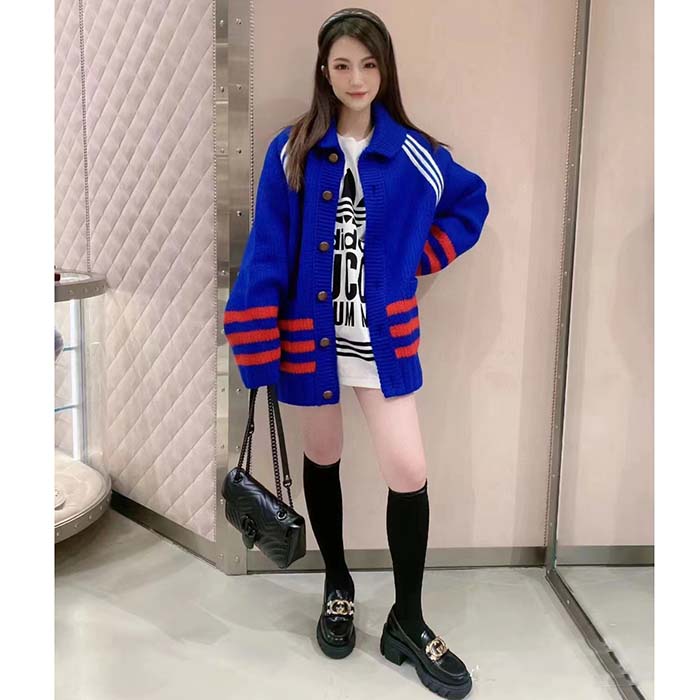 Gucci Women GG Lug Sole Interlocking G Loafer Black Patent Leather Low Heel Rubber