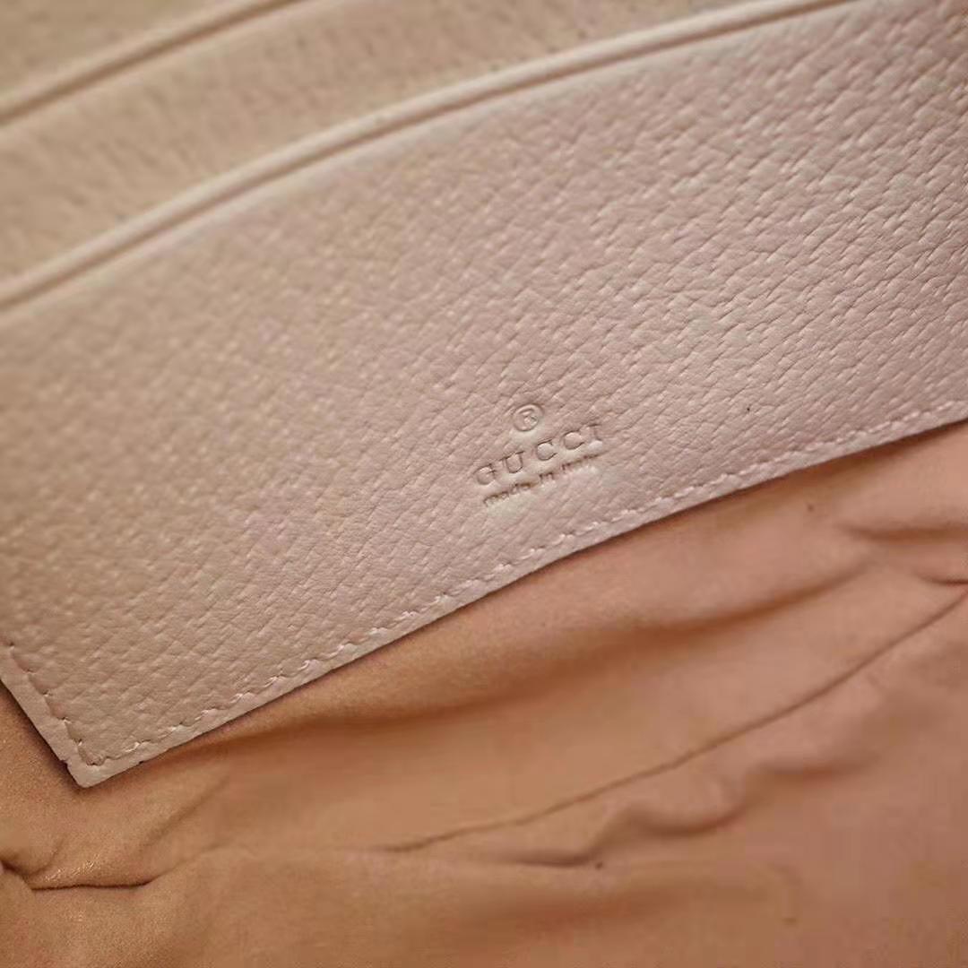 Gucci GG Women Ophidia Mini Backpack with Blue and Red Web in White Leather