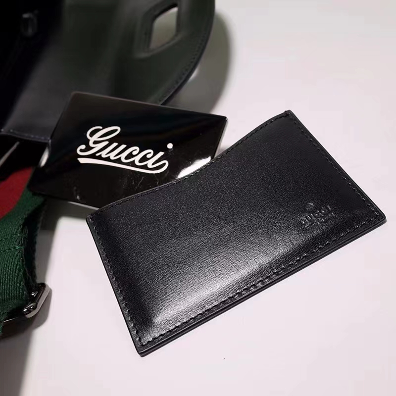 Gucci Women GG Bamboo 1947 Small Top Handle Bag Black Leather Bamboo Hardware