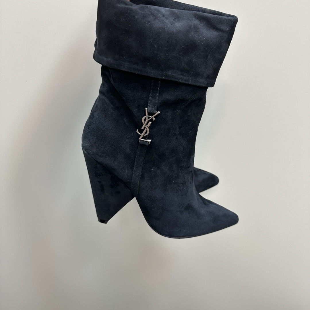 Y New Side Zipper High Heel Ankle Boots 0424111501