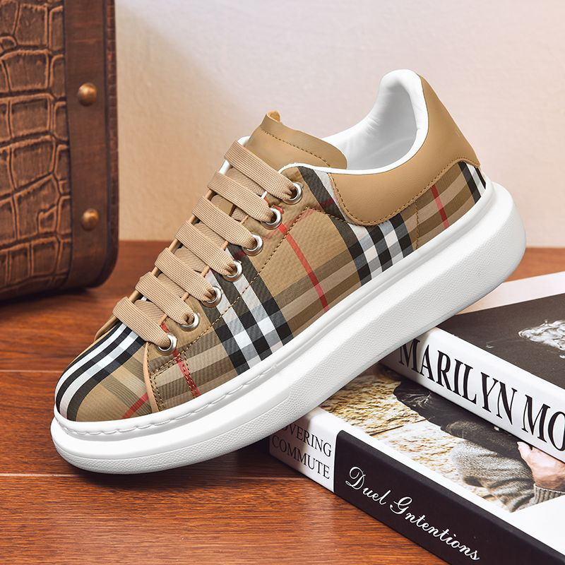 Four Seasons Popular Plaid Couple Casual Light Luxury Thick-soled Sports Shoes PD0425071803