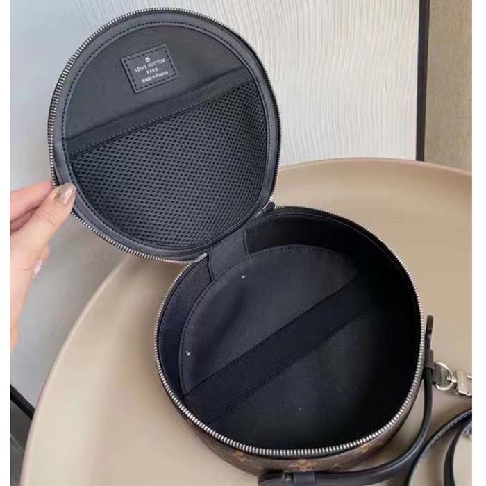 Louis Vuitton LV Unisex Audio Case Monogram Macassar Coated Canvas Black Cowhide