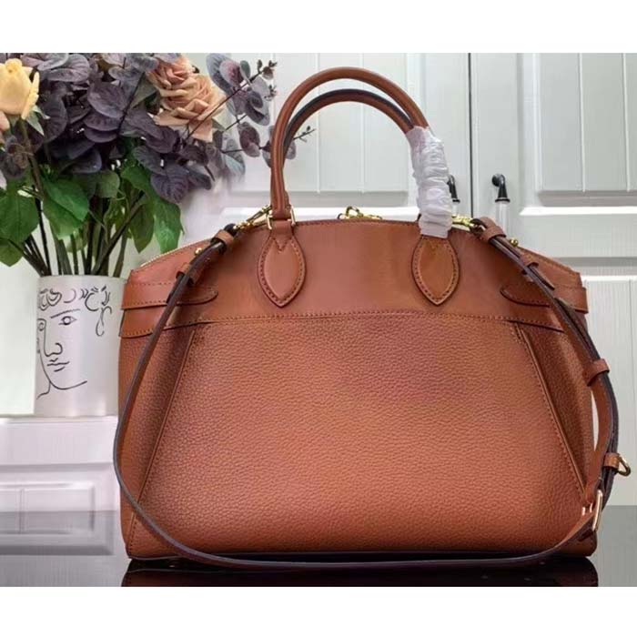 Louis Vuitton LV Women Lock It MM Gold Taurillon Leather Smooth Calfskin Calf Leather