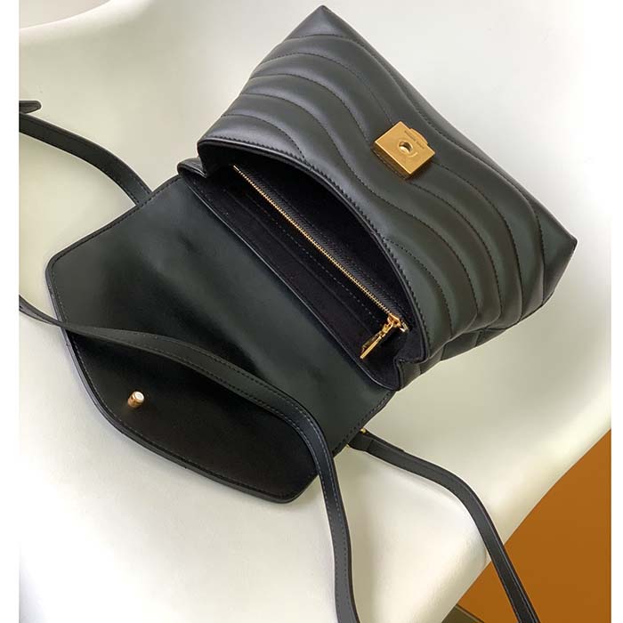 Louis Vuitton LV Women Hold Me Top-Handle Bag Black Smooth Cowhide Leather