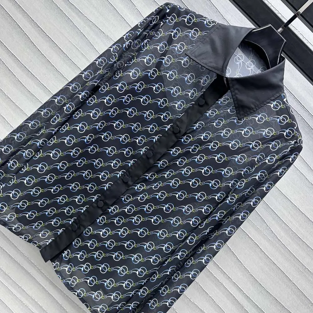 Gucci Women Printed Silk Creponne Shirt 818460ZASJ91149