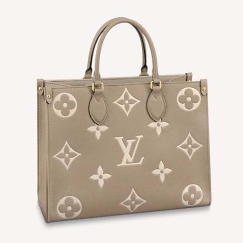 Louis Vuitton LV Women OnTheGo MM Embossed Grained Cowhide Leather