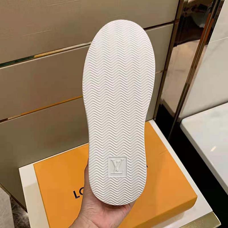 Louis Vuitton Men Beverly Hills Sneaker Monogram-Lasered Grained Calf Leather Epi Calf Leather